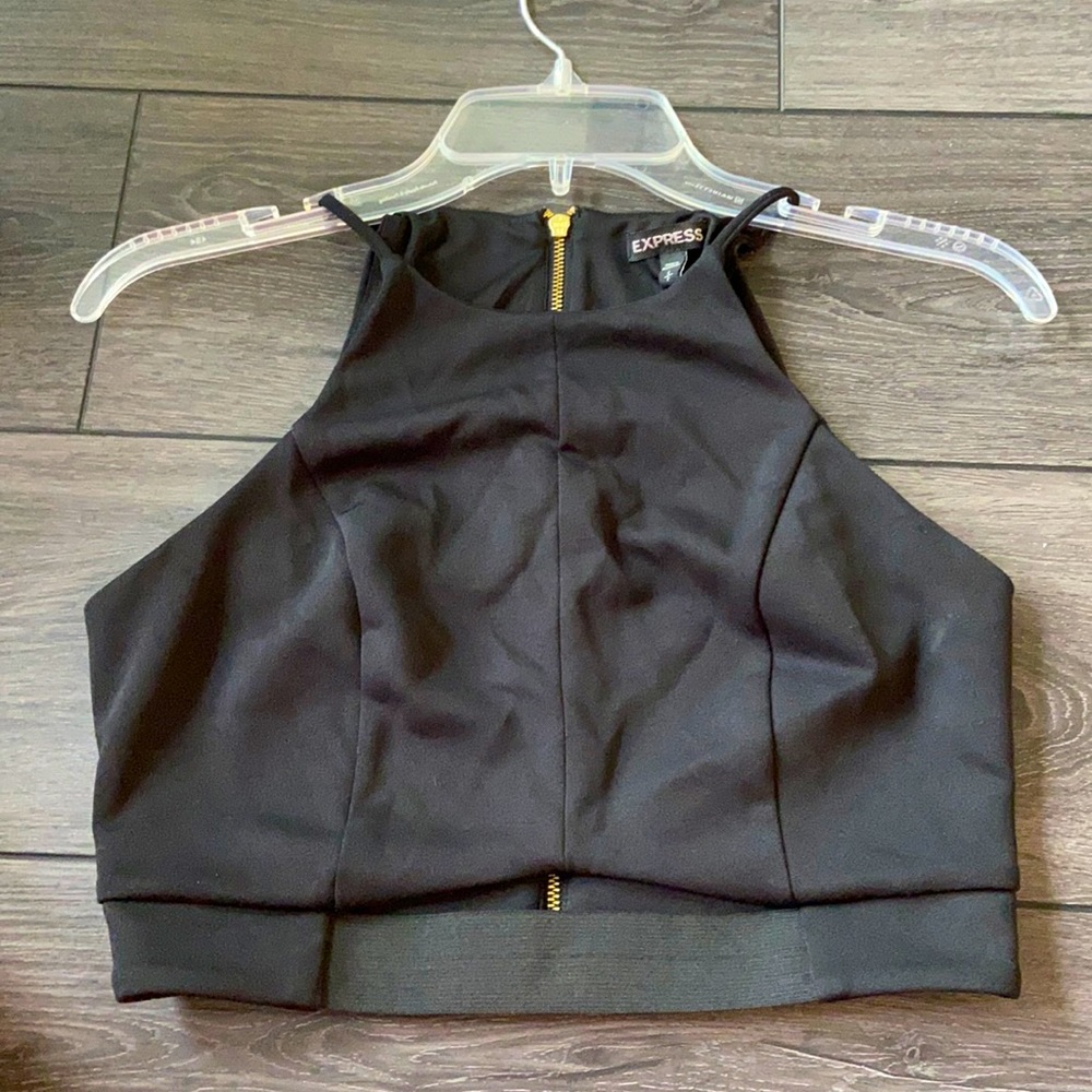 Express black crop top